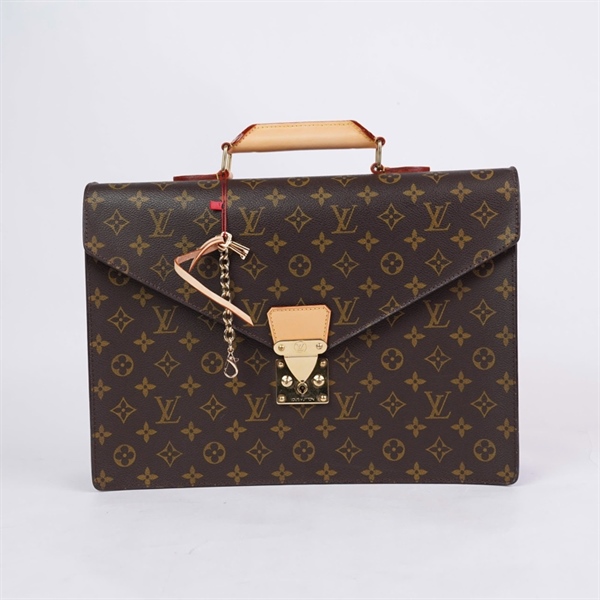 Túi LV cặp táp hoa nâu kèm 3 chìa sz37 (HV) KG+