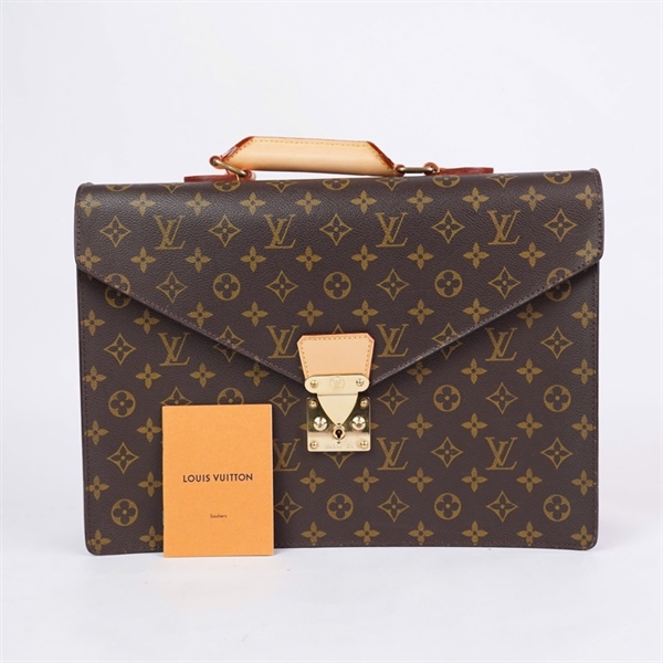 Túi LV cặp táp hoa nâu kèm 3 chìa sz37 (HV) KG+