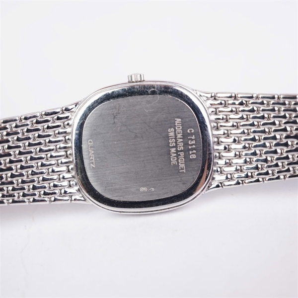 Đồng hồ Audemars Piguet bạc mặt xanh đen (C73116) sz30 (HC) KG+