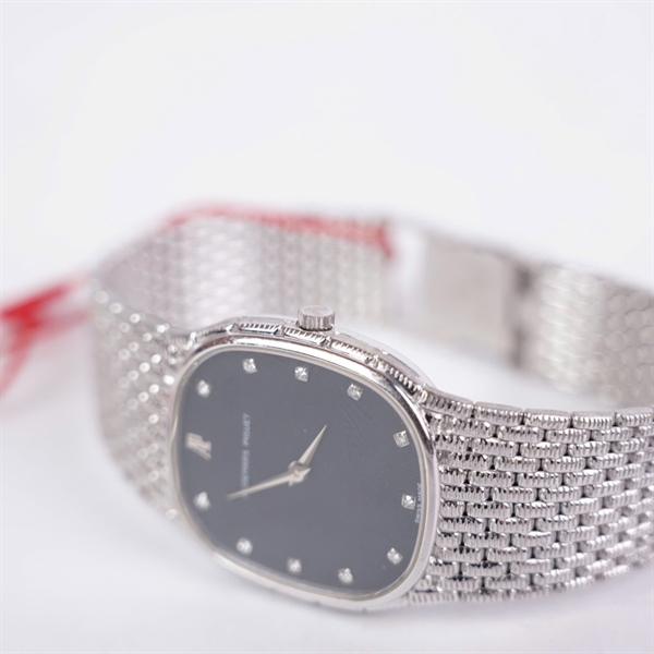 Đồng hồ Audemars Piguet bạc mặt xanh đen (C73116) sz30 (HC) KG+