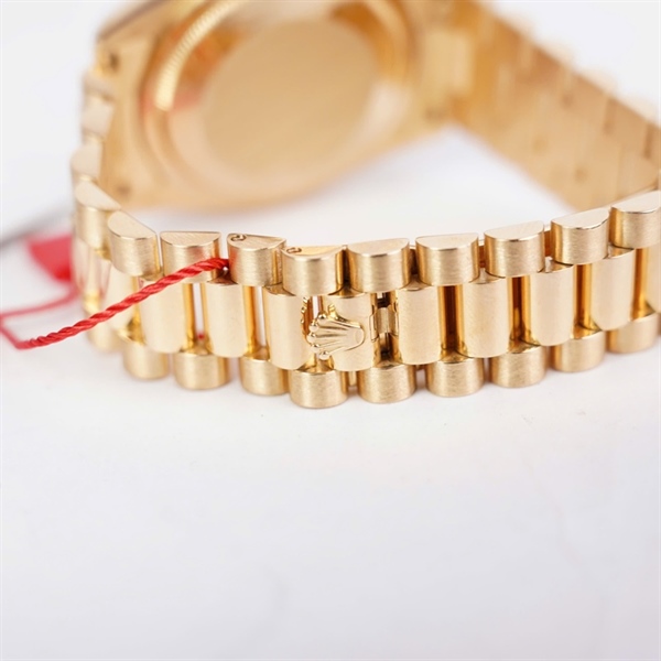 Đồng hồ Rolex vàng viền đính đá mặt độ- vành kim độ sz38 (HC) KG+