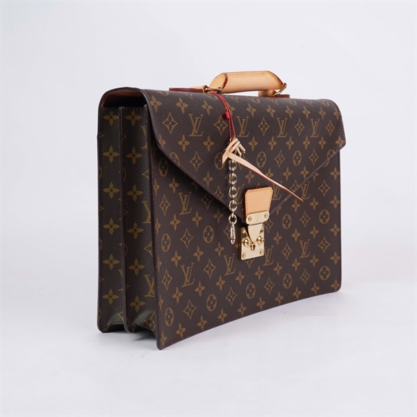 Túi LV cặp táp hoa nâu kèm 3 chìa sz37 (HV) KG+