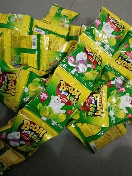 Kẹo Boom màu xanh