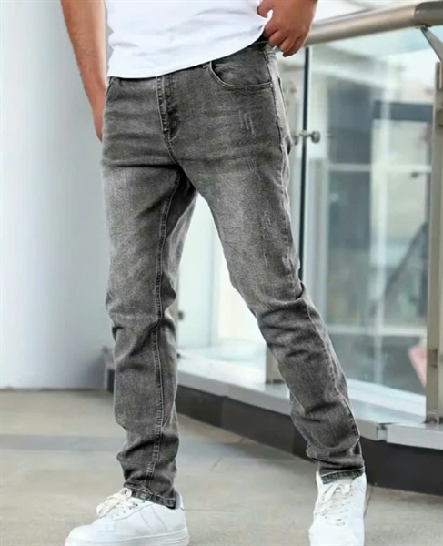 Quần jean nam co giãn xám bạc Menswear pants có Túi MS30