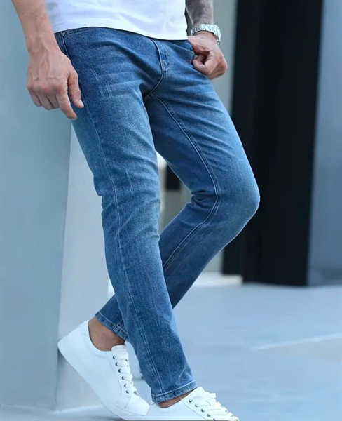 Quần Jean Nam Màu Xanh Nhạt Xước Nhẹ Chất liệu Co Giãn Tốt Form Dáng Chuẩn Size Denim M141- Menswear Pants Có Túi