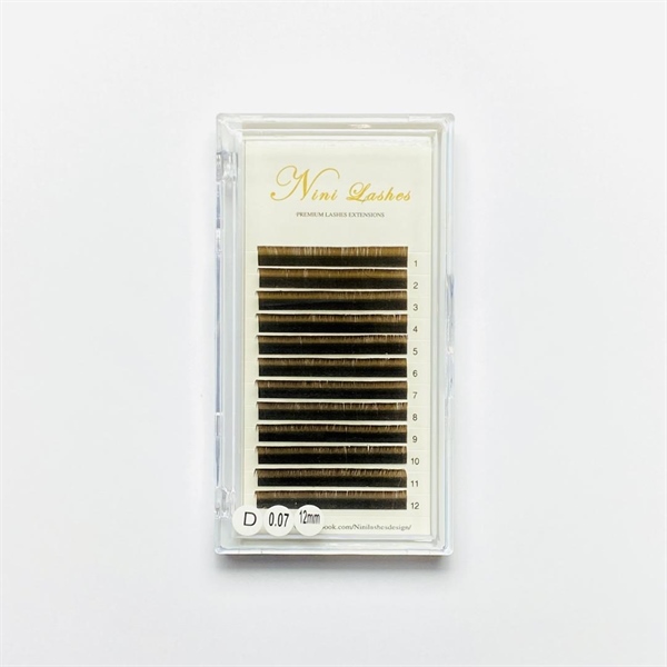 Brow lashes 0.07 D 9mm
