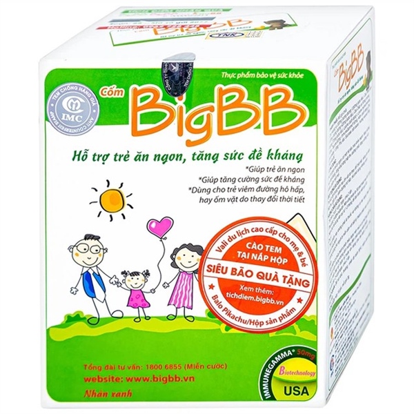 Cốm BigBB IMC hỗ trợ trẻ ăn ngon, tăng sức đề kháng (hộp 16 gói)