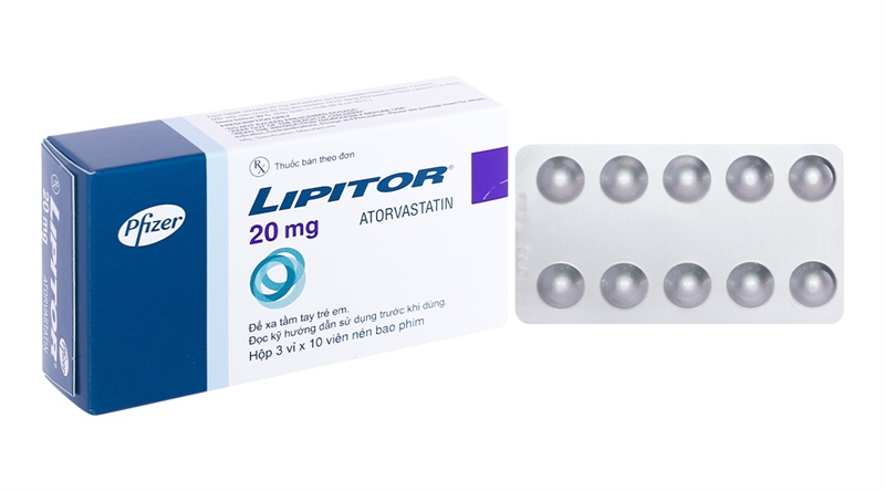 Thuốc Lipitor 20mg - Đức - Thuốc hạ mỡ máu (H*3vỉ x 10viên) (Hộp)