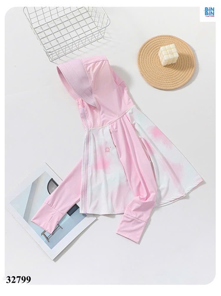 32799-Áo Chống Nắng Loang Thỏ Hồng