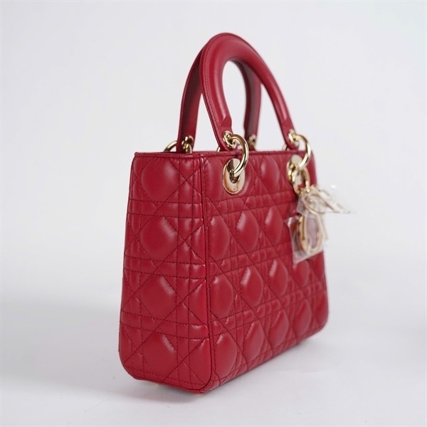 Túi Dior Lady đỏ (18-MA-0199) szS KG+