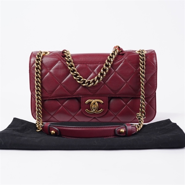 Túi Chanel đeo chéo đỏ đô (17005990) sz27 (HN) KG+