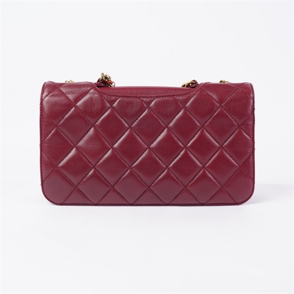 Túi Chanel đeo chéo đỏ đô (17005990) sz27 (HN) KG+