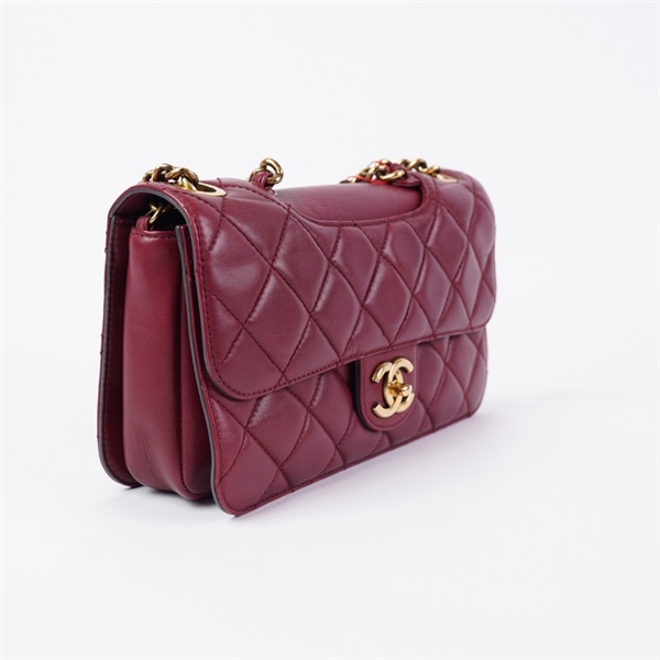 Túi Chanel đeo chéo đỏ đô (17005990) sz27 (HN) KG+