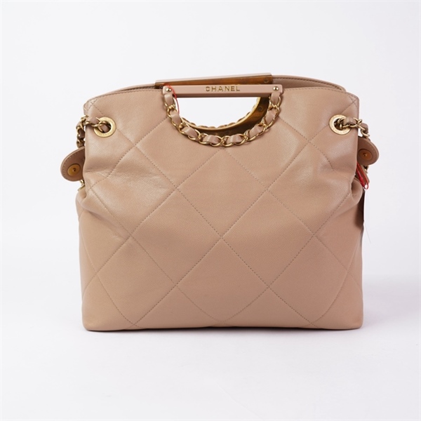 Túi Chanel Tote nude kèm ví (29652391) sz28 (HN) KG+