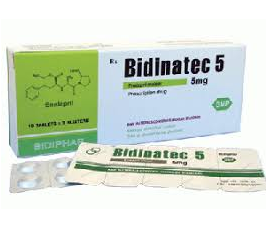 Thuốc Bidinatec (Enalapril 5mg) Bidiphar điều trị tăng huyết áp (3 vỉ x 10 viên)