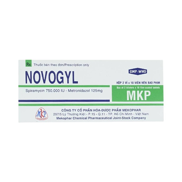 Novogyl (Kháng sinh răng) (K*288H*2vỉ*10viên) - Mekophar