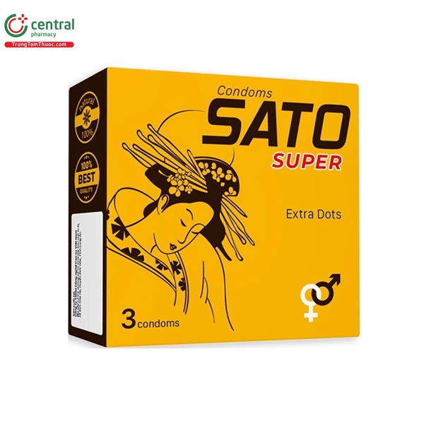 Bao cao su SATO Super Extra Dots (Hộp*3cái) - Nhất Nhất