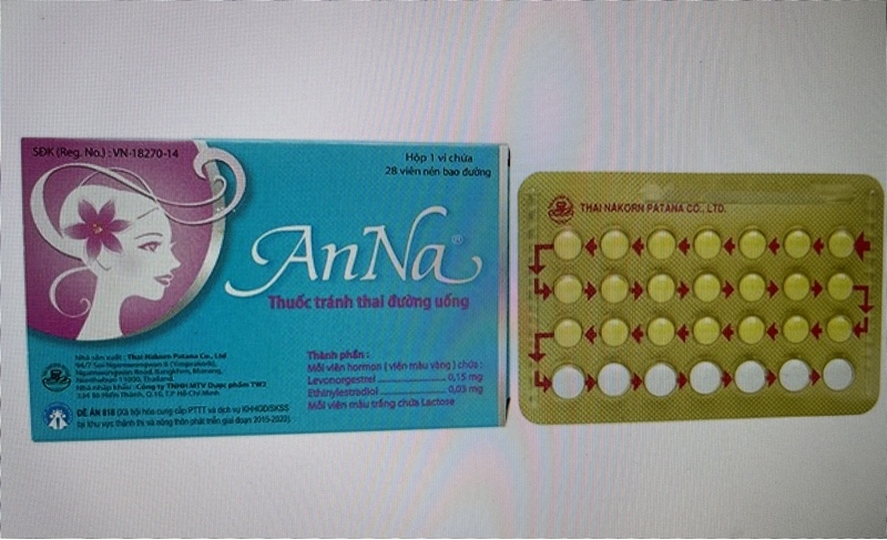 Thuốc tránh thai đường uống Anna ( desogestrel 0,075mg) (Hộp 1 vỉ x 28 viên) - Thái Lan