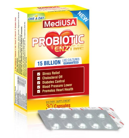 Probiotic Enzyme (Ngăn ngừa và giảm cholesterol trong máu) (Hộp 3 vỉ x 10 viên) - MediUSA