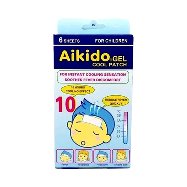 Miếng dán hạ sốt Aikido Tatra (Hộp 3 gói x 2 miếng) - Thiên Ân