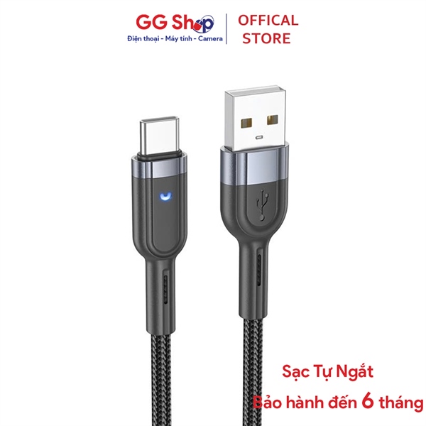 Cáp Sạc Type C Tự Ngắt Khi Đầy Pin