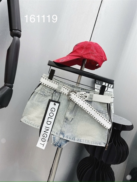 Chân váy jean 2 bên khoá sườn