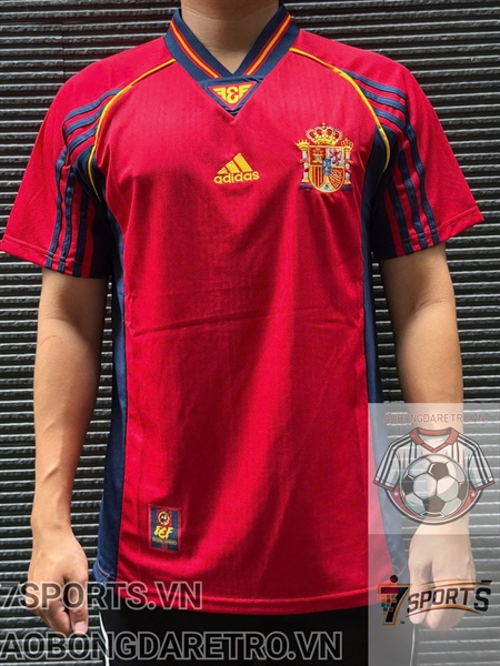 Áo Bóng Đá Retro Tuyển Tây Ban Nha 1998 - Sân Nhà