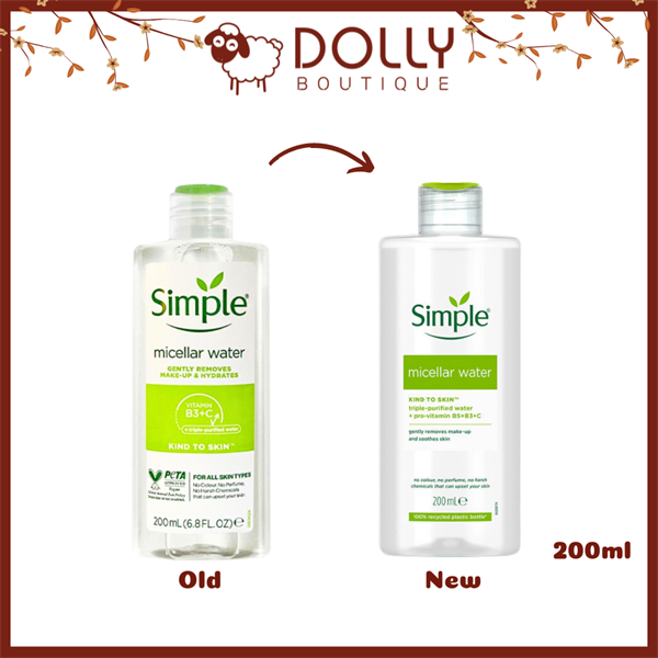 Nước Tẩy Trang Simple Micellar Cleansing Water 200ml
