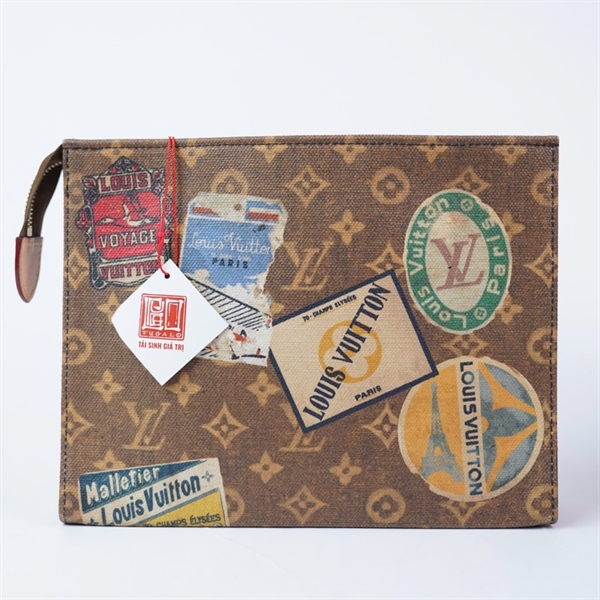 Túi LV Clutch hoa nâu in hình sz25 (HC) +