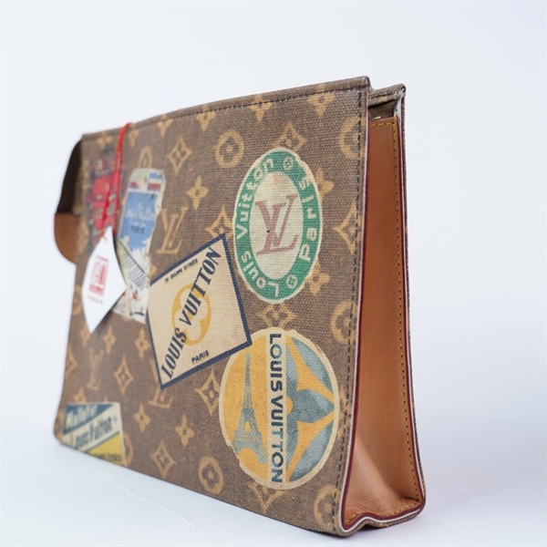 Túi LV Clutch hoa nâu in hình sz25 (HC) +