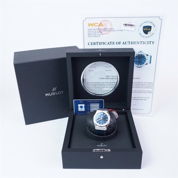 Đồng hồ Hublot dây xanh đen (1479003) +
