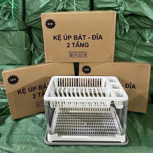 Kệ Úp Bát Dĩa 2 Tầng (Bao 20c)
