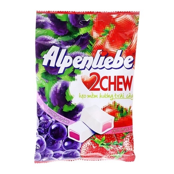 Kẹo Alpenliebe TRà Bưởi mật ong và vị hồng TRà sữa gói 119g