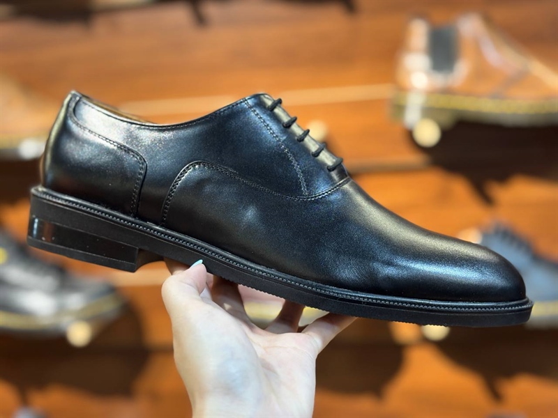 Giày Tây Beckman Oxford Trơn - Đen