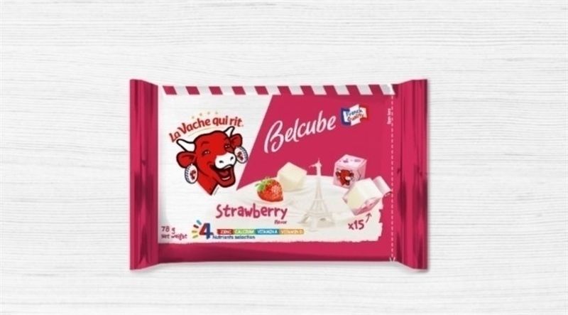 Phô mai vuông Con Bò Cười la vache qui rit Belcube vị dâu 15 viên