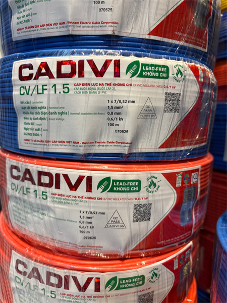 Dây đơn cadivi CV/LF 1.5