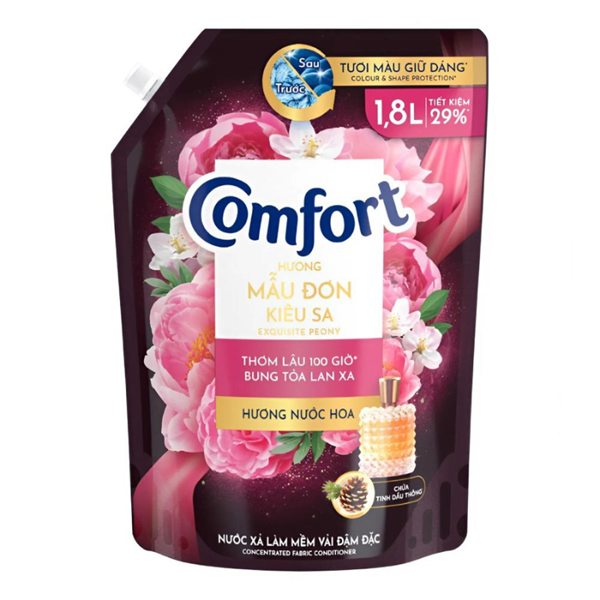COMFORT HNH Hương Mẫu Đơn Kiêu Sa 1.8L/4 Túi