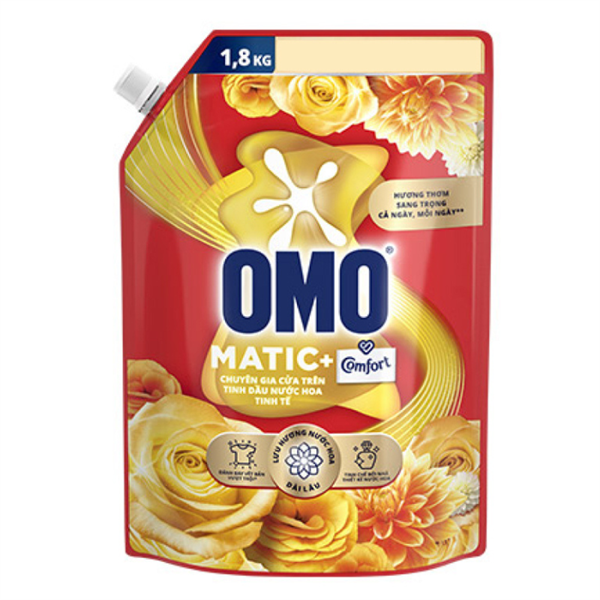 OMO Nước Giặt MG Cửa Trên Tinh Dầu N.Hoa Tinh Tế 1.8kg