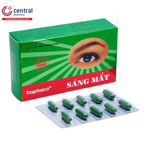 Thuốc Sáng mắt viên nang mềm - Traphaco trị mờ mắt , nhức mắt, khô mắt (K*72H*3vỉ*10viên)