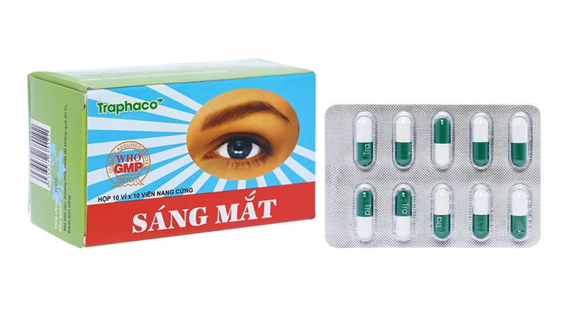 Thuốc Sáng mắt viên- Traphaco điều trị mờ mắt , nhức mắt (K*100H*10vỉ*10viên)