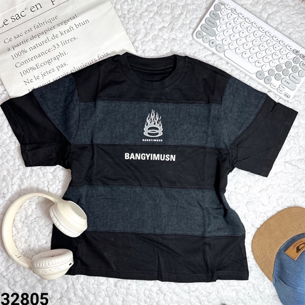 32805-Áo pull in chữ Bangyi Đen