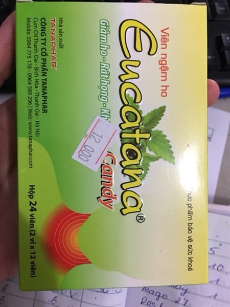 Kẹo Ngậm Ho Eucatana hộp 3 vỉ x8 viên