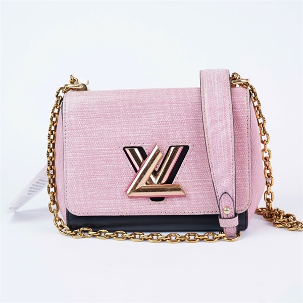 Túi LV Twist hồng phối đen (FL1177) sz18 (A-T) KG+