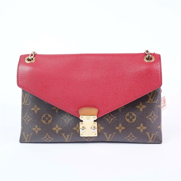 Túi LV Pallas Chain hoa nâu nắp đỏ (CA1125) sz27 (A-T) KG+