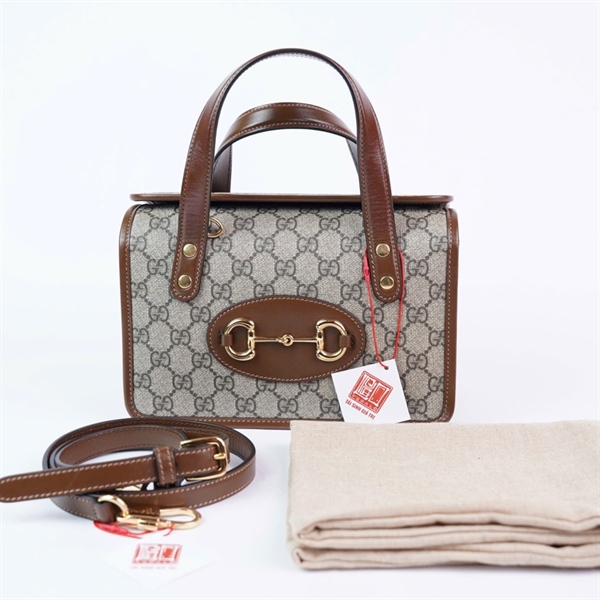 Túi GG Handle xám (A038638560) sz23 (HT) +