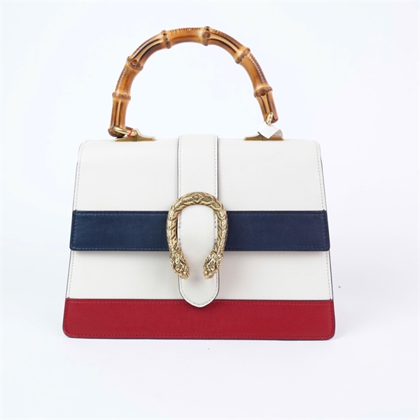 Túi GG Dionysus Bamboo trắng phối xanh đỏ (448075-204991) sz26 (A-T) KG+