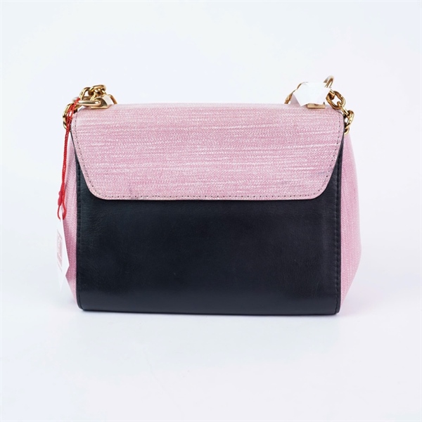 Túi LV Twist hồng phối đen (FL1177) sz18 (A-T) KG+