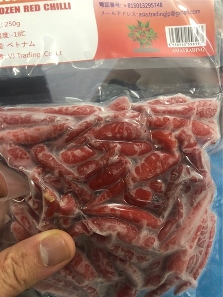 Ớt Đông lạnh túi 500gr