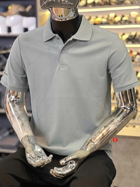 Thun Polo - Xanh trơn Bassic thêu tay CMDN