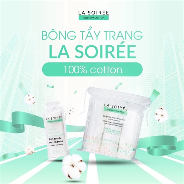 Bông Tẩy Trang La Soiree Premium Cotton